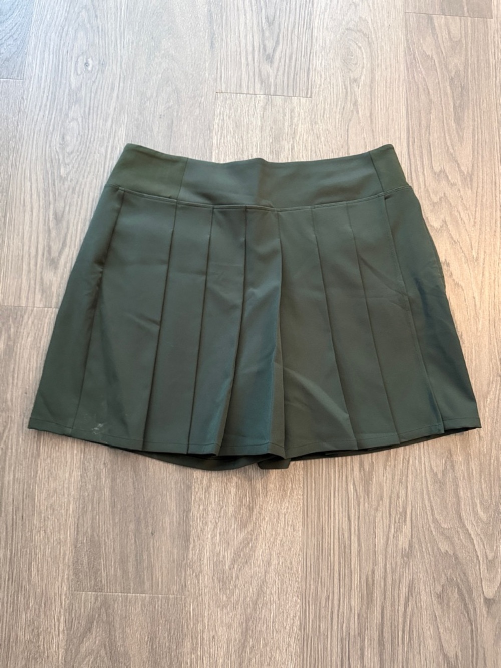 Athleta Olive Green Pleated Golf Skort